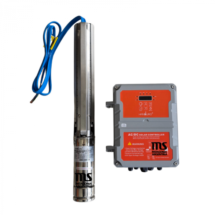 Bomba Sumergible Hibrida Solar Handuro 600W 3" Hasta 60m