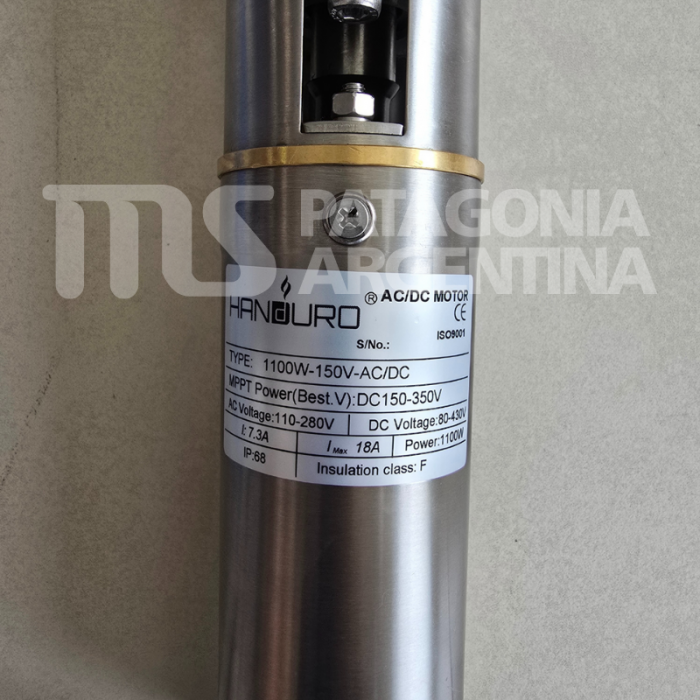 Bomba Sumergible Hibrida Solar Handuro 1100 W 3" Hasta 70m