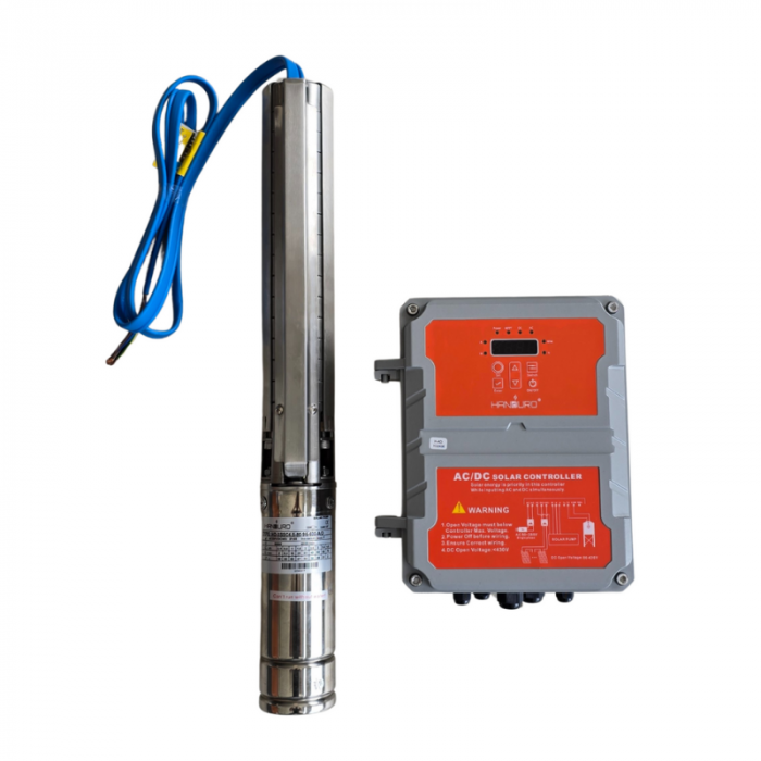 Bomba Sumergible Hibrida Solar Handuro 600W 3" Hasta 60m