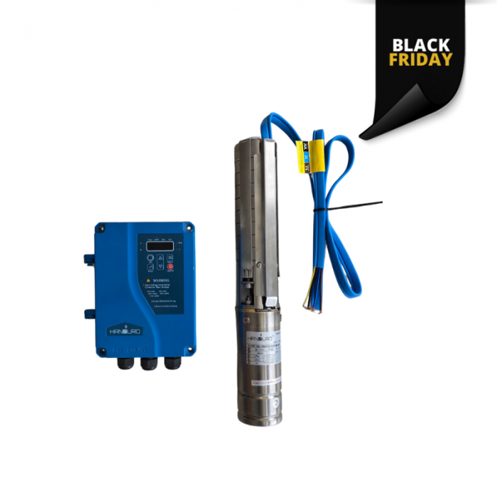 Bomba Sumergible Solar Handuro 400W 3" Hasta 40m