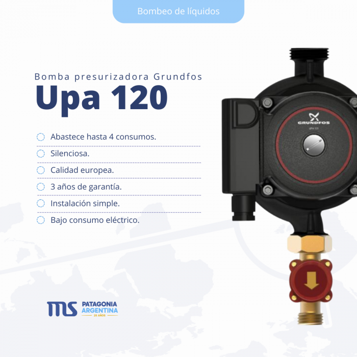 Bomba Presurizadora Grundfos Upa Black 120-180