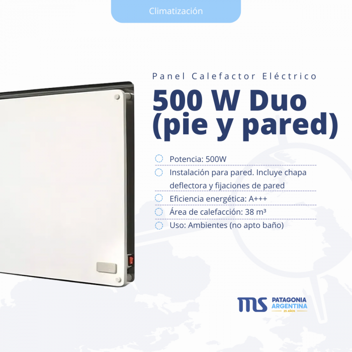 Panel Calefactor Ecosol Duo 500 W