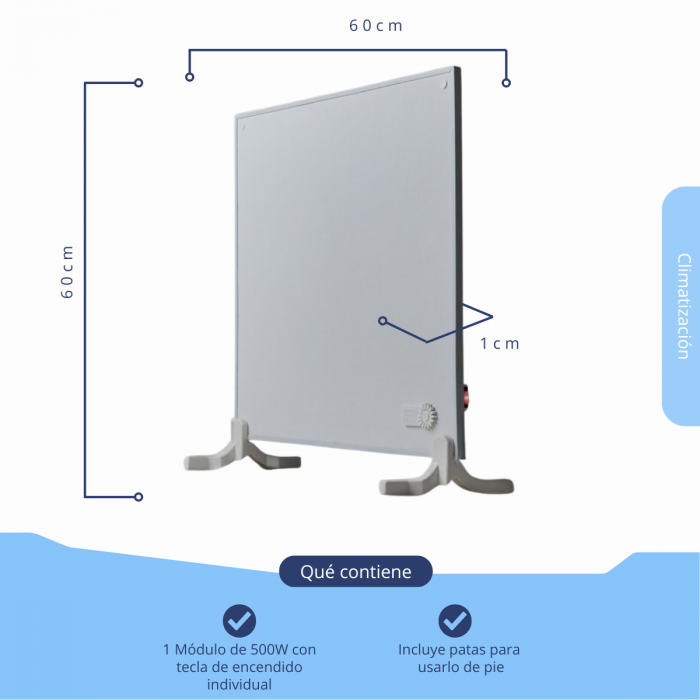 Panel Calefactor Ecosol de pie 500 W