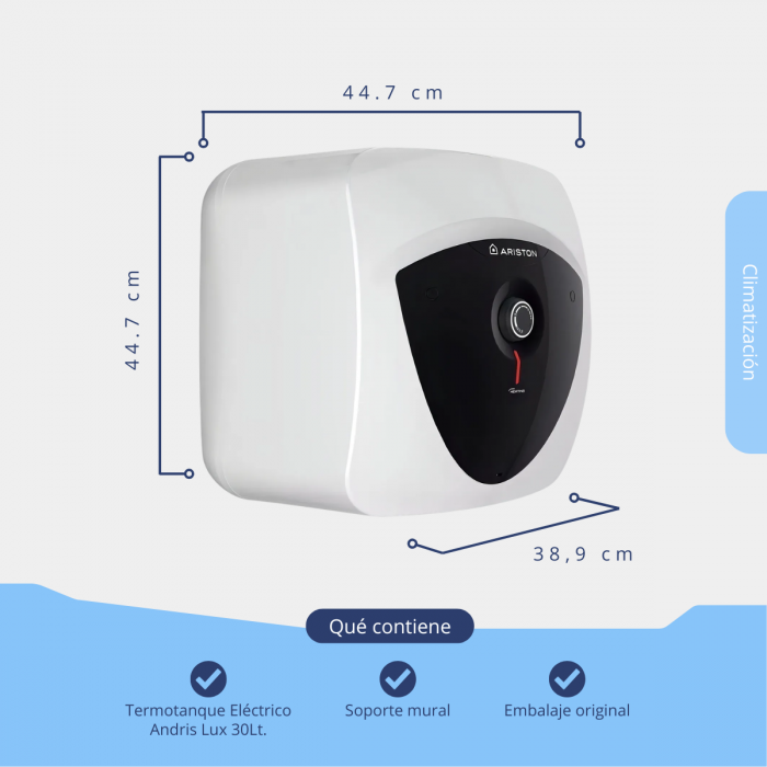 Termotanque Eléctrico Andris Lux 30L