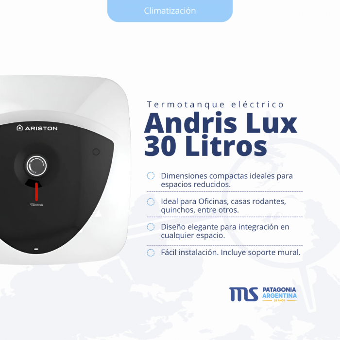 Termotanque Eléctrico Andris Lux 30L