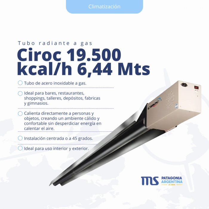Tubo Radiante TRM 20CH Monotubo 6.44 Metros