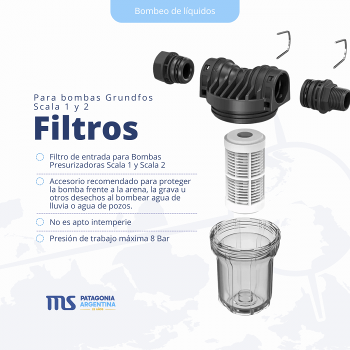 Filtro De Sedimentos Para Bombas Grundfos Scala 1 Y Scala 2