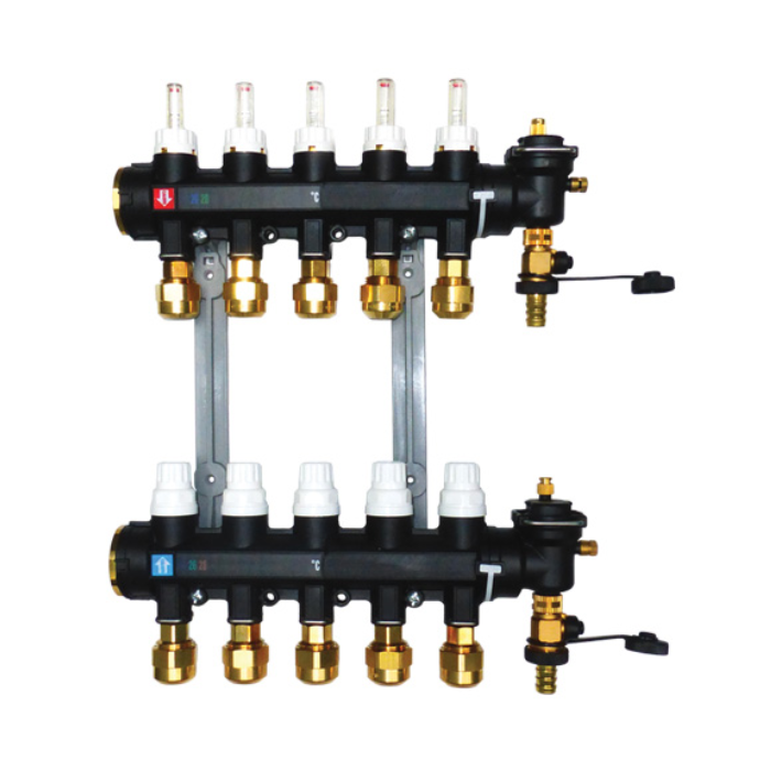 Colector Caleffi 6 Circuitos para piso radiante